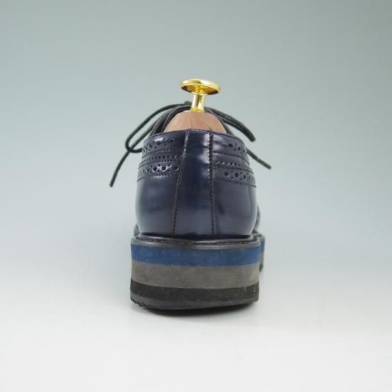 美品★PRADA/プラダ(レディース) SIZE 37.5【★ウイングチップ】フルブローグ/靴/シューズ★b010