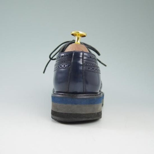 美品★PRADA/プラダ(レディース) SIZE 37.5【★ウイングチップ】フルブローグ/靴/シューズ★b010