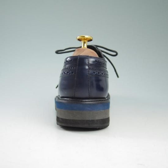 美品★PRADA/プラダ(レディース) SIZE 37.5【★ウイングチップ】フルブローグ/靴/シューズ★b010