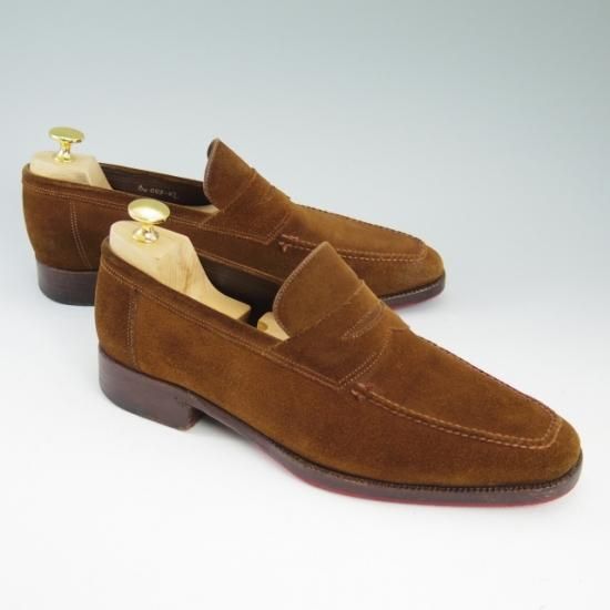 極美品★(伊)ボノーラ SIZE 6.5【★コインローファー】スエード/旧ボノーラ/BONORA★b012