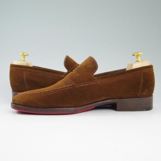 極美品★(伊)ボノーラ SIZE 6.5【★コインローファー】スエード/旧ボノーラ/BONORA★b012