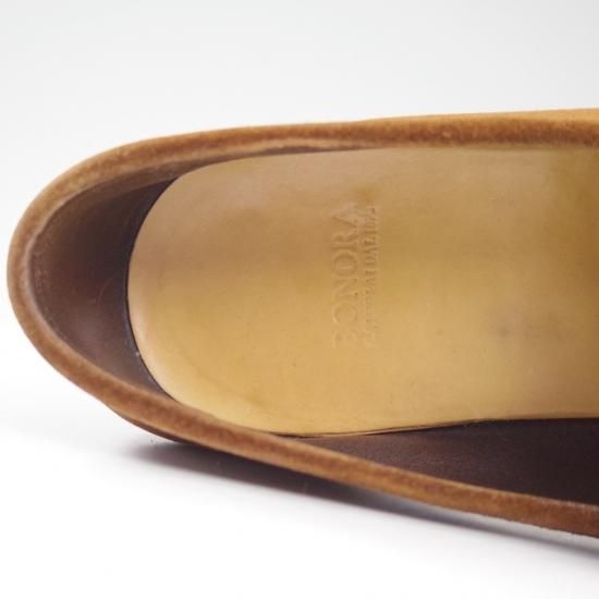 極美品★(伊)ボノーラ SIZE 6.5【★コインローファー】スエード/旧ボノーラ/BONORA★b012