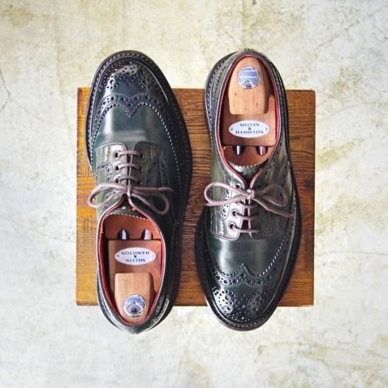 美品☆トリッカーズ SIZE 9【定価10万以上☆コードバン/緑色】バートン