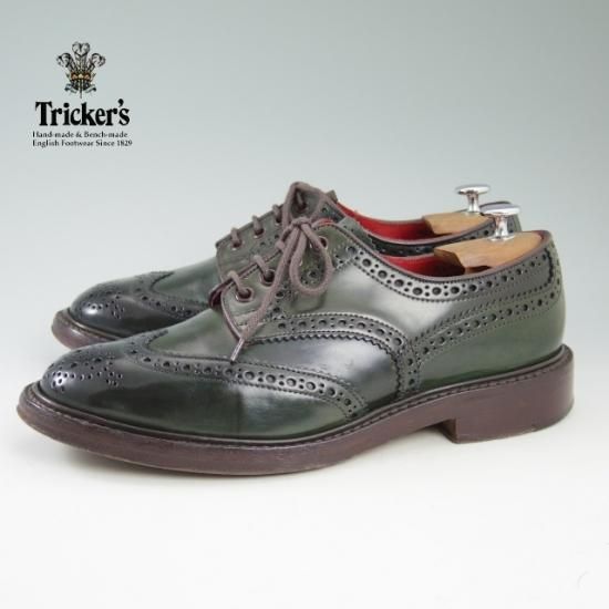 美品★トリッカーズ SIZE 9【定価10万以上★コードバン/緑色】バートン/BOURTON/m5633/カントリー短靴/Tricker's★b013