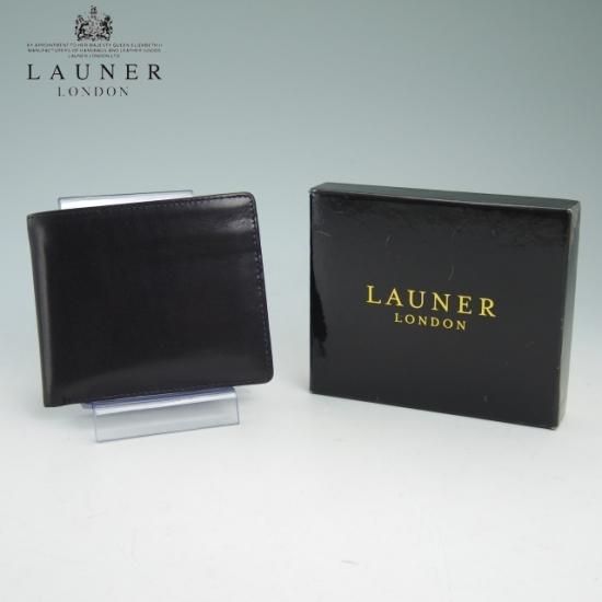 美品☆(英)ロウナー/二つ折り財布【☆ロイヤルワラント】レザー/メンズ