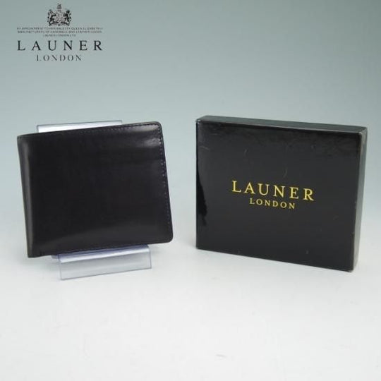 美品★(英)ロウナー/二つ折り財布【★ロイヤルワラント】レザー/メンズ/RAUNER★a959