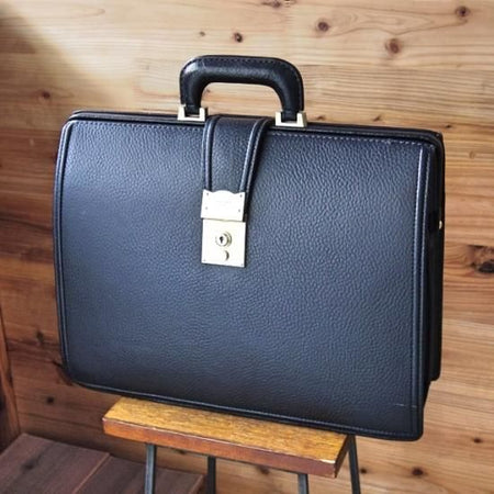 極上★銀座タニザワ/GINZA TANIZAWA【定価9.7万円★ダレスバッグ/黒】メンズ ビジネス バッグ/レザー ブリーフケース★N4782