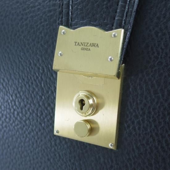 極上★銀座タニザワ/GINZA TANIZAWA【定価9.7万円★ダレスバッグ/黒】メンズ ビジネス バッグ/レザー ブリーフケース★N4782