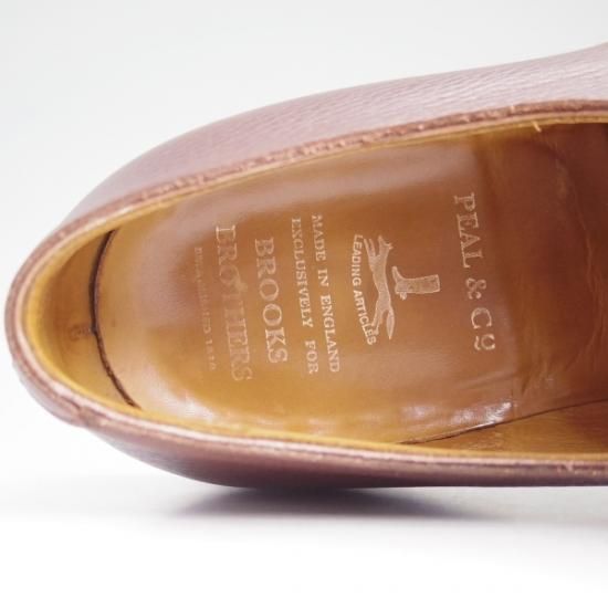 新品BROOKS BROTHERS PEAL & Co ブルックスブラーズ 8 クロケット＆ジョーンズ センターエラスティックスリッポン