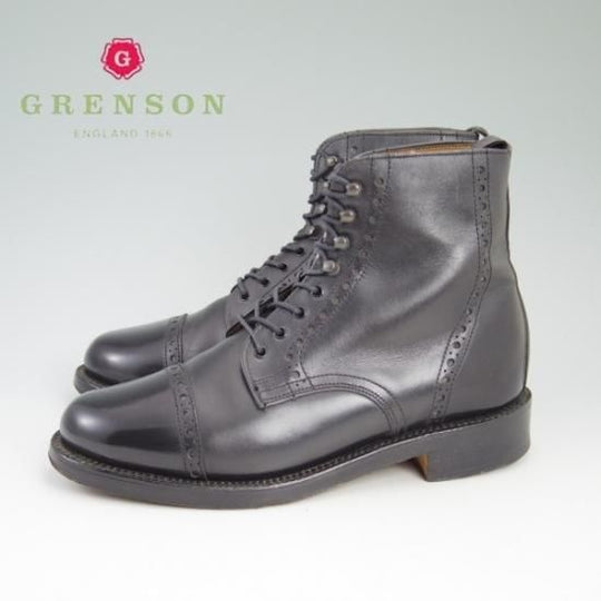 美品★(英)グレンソン 5F【★ブーツ】黒/GRENSON★b025