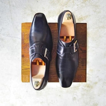 極美品★サントーニ SIZE 8【定価10万円程度★モンクストラップ】Santoni★b027