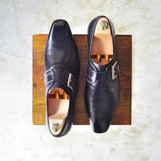 極美品★サントーニ SIZE 8【定価10万円程度★モンクストラップ】Santoni★b027