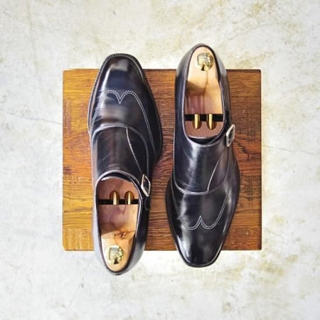 極上★エンツォボナフェ SIZE 41.5【★BEAMS別注/サイドモンク】モンクストラップ/ビームス/ENZO BONAFE★b037