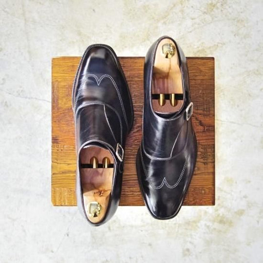 極上★エンツォボナフェ SIZE 41.5【★BEAMS別注/サイドモンク】モンクストラップ/ビームス/ENZO BONAFE★b037