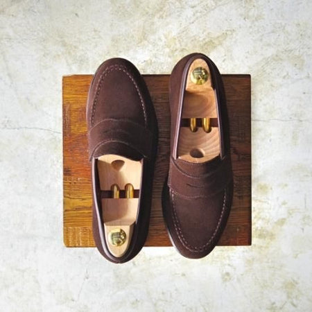 美品★クロケット&ジョーンズ 7E【★ボストン/BOSTON/コインローファー/314ラスト/スエード】Crockett&Jones★b042