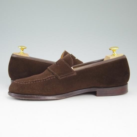 美品★クロケット&ジョーンズ 7E【★ボストン/BOSTON/コインローファー/314ラスト/スエード】Crockett&Jones★b042