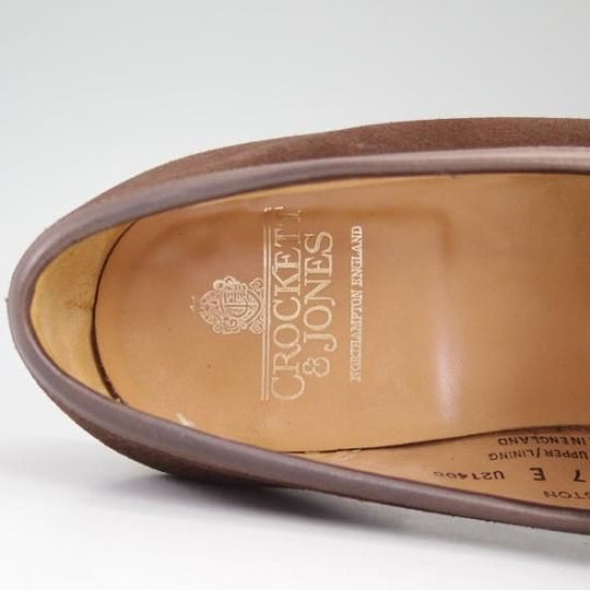美品★クロケット&ジョーンズ 7E【★ボストン/BOSTON/コインローファー/314ラスト/スエード】Crockett&Jones★b042