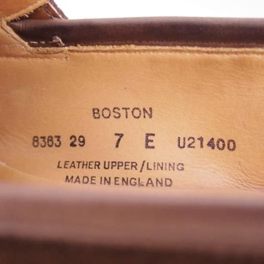 美品★クロケット&ジョーンズ 7E【★ボストン/BOSTON/コインローファー/314ラスト/スエード】Crockett&Jones★b042