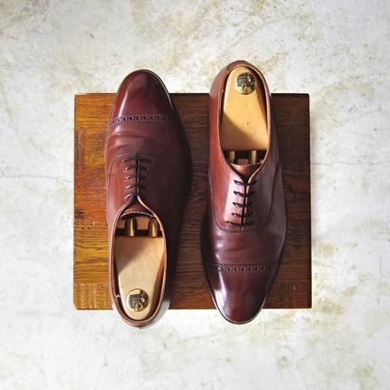 極美品★クロケット&ジョーンズ 6.5D【★LANGTON/パンチドキャップトゥ】Crockett&Jones★b043