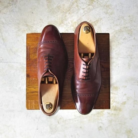 極美品★クロケット&ジョーンズ 6.5D【★LANGTON/パンチドキャップトゥ】Crockett&Jones★b043