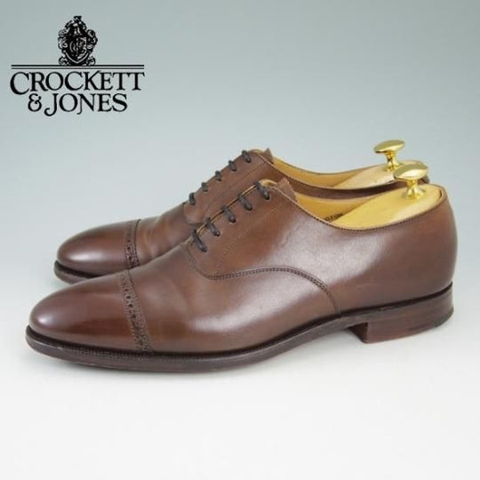 極美品★クロケット&ジョーンズ 6.5D【★LANGTON/パンチドキャップトゥ】Crockett&Jones★b043