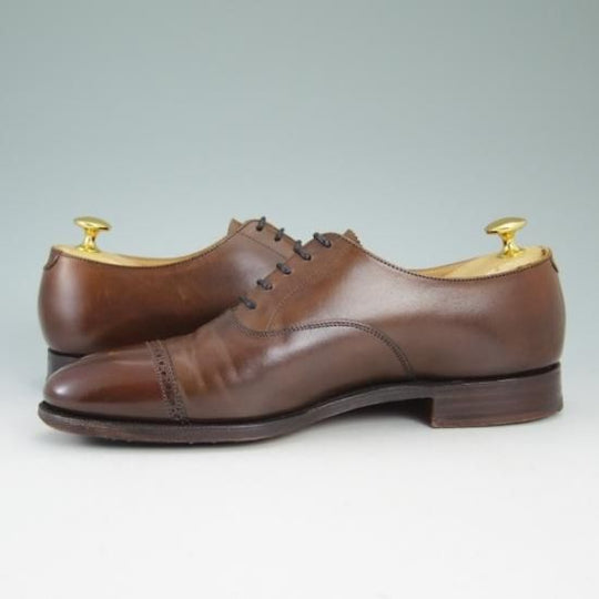 極美品★クロケット&ジョーンズ 6.5D【★LANGTON/パンチドキャップトゥ】Crockett&Jones★b043