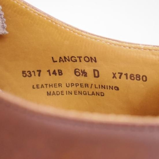 極美品★クロケット&ジョーンズ 6.5D【★LANGTON/パンチドキャップトゥ】Crockett&Jones★b043