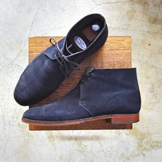 極上★クロケット&ジョーンズ 8.5E【★トレーディングポスト別注/Trading Post/チャッカ/ブーツ/CHUKKA/スエード】Crockett&Jones★b048