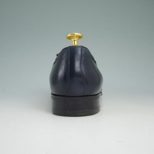 極美品★(伊)タニノクリスチー SIZE 5.5【★紺色/リボンローファー】TANINO CRISCI★b058