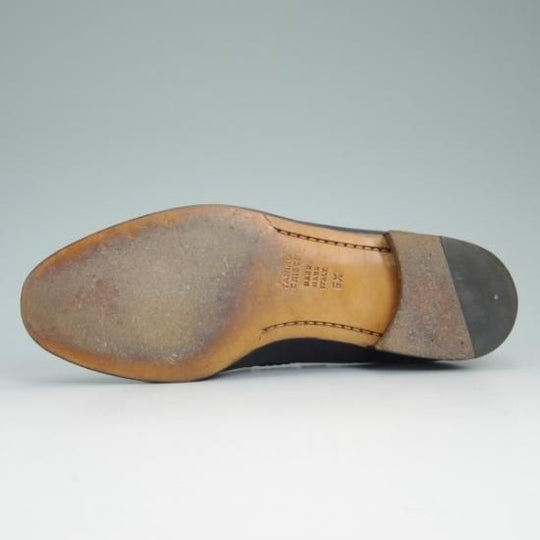 極美品★(伊)タニノクリスチー SIZE 5.5【★紺色/リボンローファー】TANINO CRISCI★b058