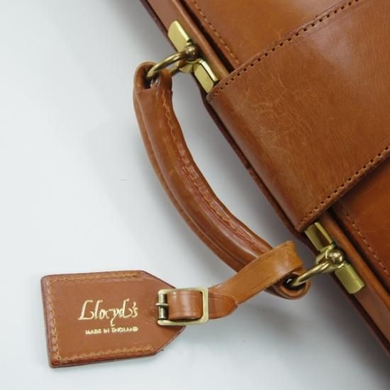 極上★ロイズラゲッジ【★英国製/ブライドルレザー仕様】ダレスバッグ/茶/メンズ ビジネス バッグ/Lloyd's/ロイドフットウェア/ロイド★N4793