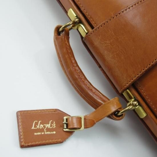 極上★ロイズラゲッジ【★英国製/ブライドルレザー仕様】ダレスバッグ/茶/メンズ ビジネス バッグ/Lloyd's/ロイドフットウェア/ロイド★N4793
