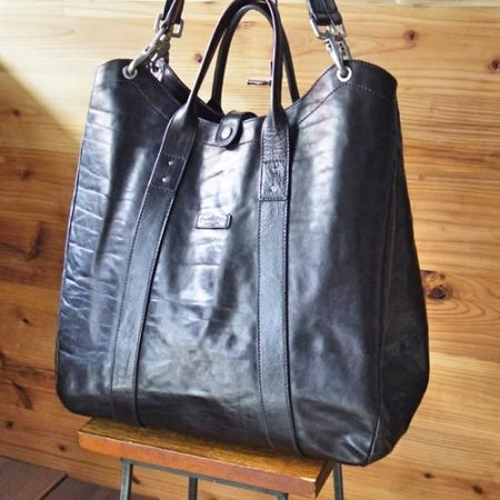 極上★ダニエル&ボブ/Daniel&Bob【定価10.5万★クロドーロ/ロディ】2WAY CULODORO RODI /黒/メンズ レザー トート バッグ★N4794
