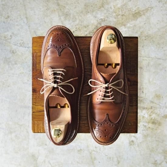 美品★オールデン 7D【★クロムエクセルレザー仕様/バリーラスト/97870/ロングウイング/フルブローグ】ALDEN★b062