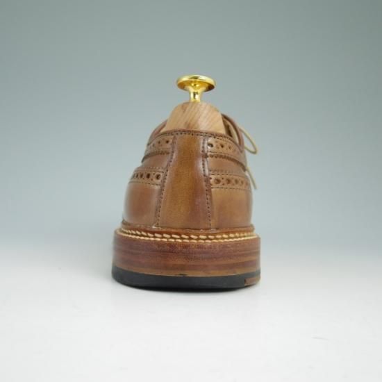 美品★オールデン 7D【★クロムエクセルレザー仕様/バリーラスト/97870/ロングウイング/フルブローグ】ALDEN★b062