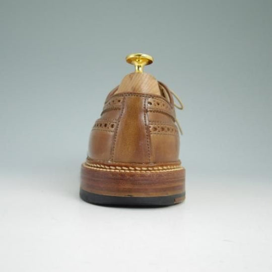 美品★オールデン 7D【★クロムエクセルレザー仕様/バリーラスト/97870/ロングウイング/フルブローグ】ALDEN★b062
