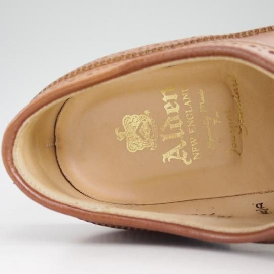 美品★オールデン 7D【★クロムエクセルレザー仕様/バリーラスト/97870/ロングウイング/フルブローグ】ALDEN★b062