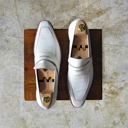 極上★クロケット&ジョーンズ 7D【★ポールスミス別注/PaulSmith/コインローファー/白】Crockett&Jones★b070