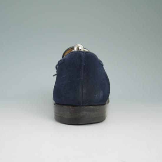 美品★クロケット&ジョーンズ 7E【★紺色/ネイビー/HAYLING/リボン ローファー】Crockett&Jones★b071