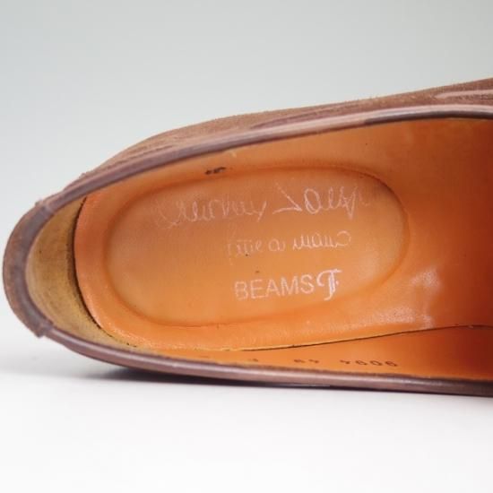 美品★サントーニ SIZE 6【★ビームス/BEAMS別注】タッセルローファー/スエード/Santoni★b079