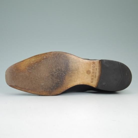 美品★(英)グレンソン 8E【★ストレートチップ】33551/黒/80027/GRENSON★b080