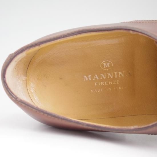 極上★(伊)マンニーナ SIZE 6.5【★ストレートチップ】MANNINA★b081