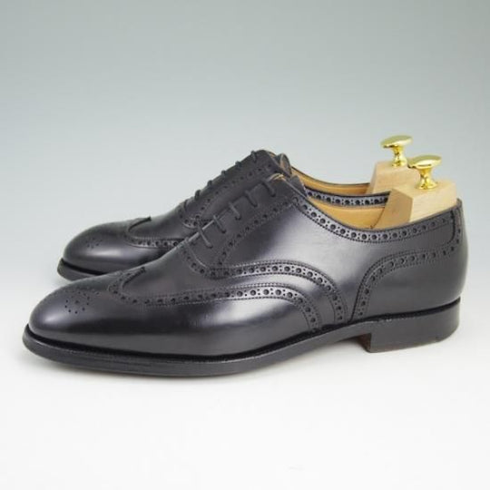 極美品★クロケット&ジョーンズ 7.5E【★上級!!ハンドグレードライン】Downing/330ラスト/フルブローグ/Crockett&Jones★b084