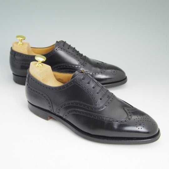 極美品★クロケット&ジョーンズ 7.5E【★上級!!ハンドグレードライン】Downing/330ラスト/フルブローグ/Crockett&Jones★b084