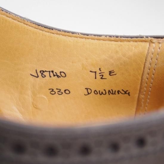 極美品★クロケット&ジョーンズ 7.5E【★上級!!ハンドグレードライン】Downing/330ラスト/フルブローグ/Crockett&Jones★b084