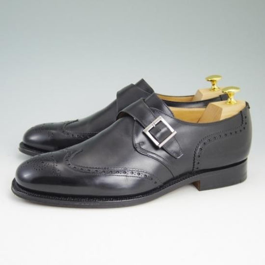 極美品★チャーチ 80G/UK8【★100ラスト/カーディガン/Cardigan/4都市ロゴ/モンクストラップ/フルブローグ/ウイングチップ】Church's★b090