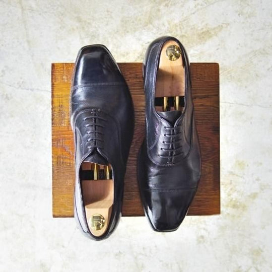 ★(英)ジョージクレバリー UK8.5程度【★高級!!ビスポーク商品】ストレートチップ/GEORGE CLEVERLEY★b093