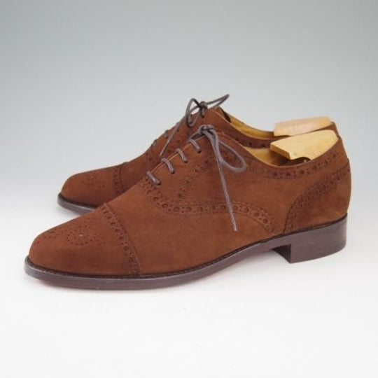 未使用★バーカー UK5.5【★セミブローグ】スエード/6055DW01/F2/175D/BARKER★b097