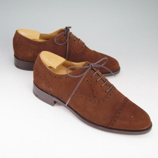 未使用★バーカー UK5.5【★セミブローグ】スエード/6055DW01/F2/175D/BARKER★b097