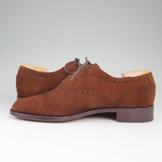 未使用★バーカー UK5.5【★セミブローグ】スエード/6055DW01/F2/175D/BARKER★b097